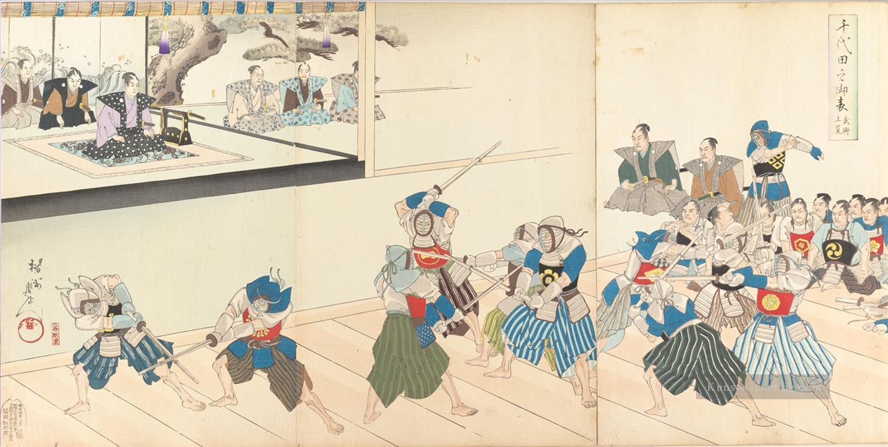 Chiyoda Burg Album der Männer 1897 Toyohara Chikanobu bijin okubi e Ölgemälde